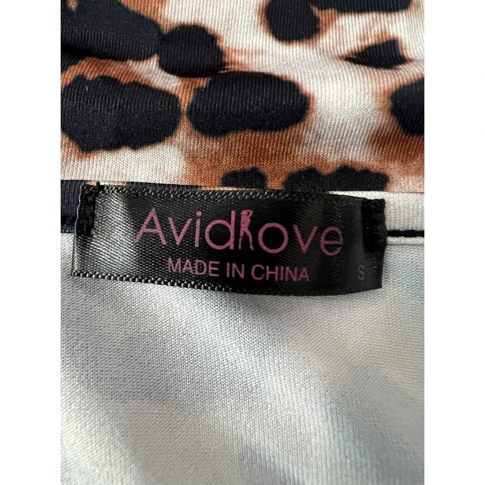 Avidlove Chemise Women S Brown Leopard Print Lace Trim Side Slit Lingerie Slip‎